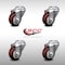 Service Caster 3.5 Inch SS Maroon Polyurethane Wheel Swivel Bolt Hole Caster Set SCC-SSBH20S3514-PPUB-MRN-4 - alternate 6